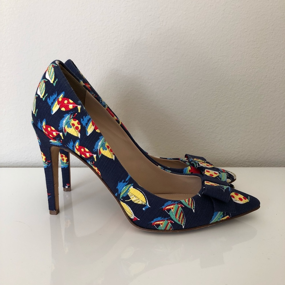 J. Crew bow pumps in Ratti Regatta